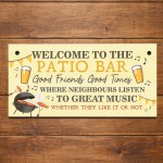 Garden Sign For Outside Patio Bar Signs Welcome Plaque