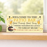 Garden Sign For Outside Patio Bar Signs Welcome Plaque