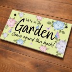 Garden Sign Plaque Hanging Welcome Sign Were In The Garden Sign