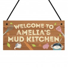Personalised Mud Kitchen Sign For Kids Children Welcome Plaque
