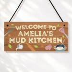 Personalised Mud Kitchen Sign For Kids Children Welcome Plaque