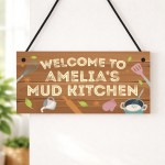 Personalised Mud Kitchen Sign For Kids Children Welcome Plaque