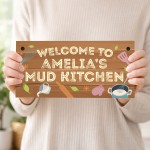 Personalised Mud Kitchen Sign For Kids Children Welcome Plaque
