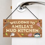 Personalised Mud Kitchen Sign For Kids Children Welcome Plaque