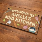 Personalised Mud Kitchen Sign For Kids Children Welcome Plaque