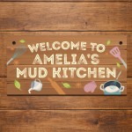 Personalised Mud Kitchen Sign For Kids Children Welcome Plaque