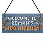 Personalised Mud Kitchen Sign Messy Play Area Plaque Outdoor