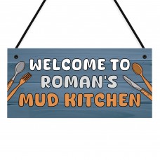 Personalised Mud Kitchen Sign Messy Play Area Plaque Outdoor
