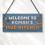 Personalised Mud Kitchen Sign Messy Play Area Plaque Outdoor