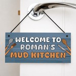 Personalised Mud Kitchen Sign Messy Play Area Plaque Outdoor