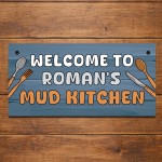 Personalised Mud Kitchen Sign Messy Play Area Plaque Outdoor