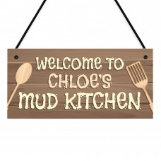 Personalised Mud Kitchen Welcome Sign Outdoor Messy Play Area