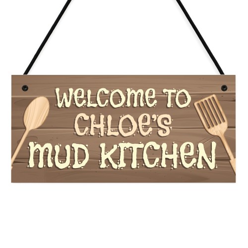 Personalised Mud Kitchen Welcome Sign Outdoor Messy Play Area Personalised Mud Kitchen Welcome Sign Outdoor Messy Play Area