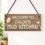 Personalised Mud Kitchen Welcome Sign Outdoor Messy Play Area Personalised Mud Kitchen Welcome Sign Outdoor Messy Play Area