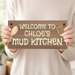 Personalised Mud Kitchen Welcome Sign Outdoor Messy Play Area Personalised Mud Kitchen Welcome Sign Outdoor Messy Play Area