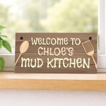Personalised Mud Kitchen Welcome Sign Outdoor Messy Play Area Personalised Mud Kitchen Welcome Sign Outdoor Messy Play Area