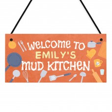 Personalised Mud Kitchen Sign Kids Outdoor Play Kitchen Decor