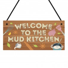 Mud Kitchen Welcome Sign For Garden Outdoor Play Area Decor Gift