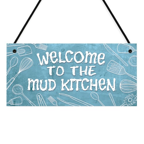 Mud Kitchen Outdoor Garden Sign For Children Welcome Sign