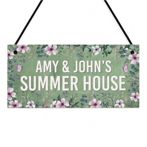 Summerhouse Sign Personalised Shed Plaque Welcome Garden Sign