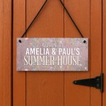 Personalised Summerhouse Sign Hanging Shed Plaque Welcome Sign