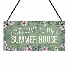Summerhouse Sign Hanging Shed Plaque Welcome Garden Sign
