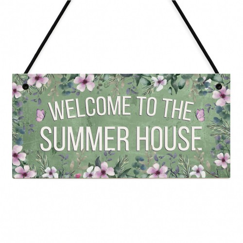 Summerhouse Sign Hanging Shed Plaque Welcome Garden Sign Summerhouse Sign Hanging Shed Plaque Welcome Garden Sign