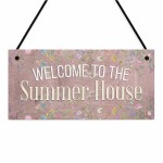 Welcome To The Summerhouse Sign Hanging Shed Plaque Garden Sign Welcome To The Summerhouse Sign Hanging Shed Plaque Garden Sign