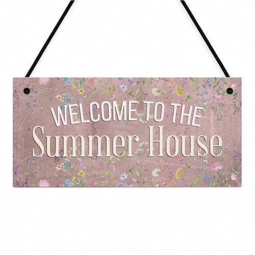 Welcome To The Summerhouse Sign Hanging Shed Plaque Garden Sign Welcome To The Summerhouse Sign Hanging Shed Plaque Garden Sign