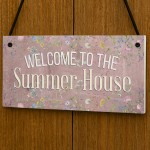 Welcome To The Summerhouse Sign Hanging Shed Plaque Garden Sign Welcome To The Summerhouse Sign Hanging Shed Plaque Garden Sign
