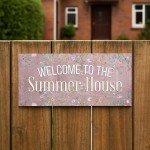 Welcome To The Summerhouse Sign Hanging Shed Plaque Garden Sign Welcome To The Summerhouse Sign Hanging Shed Plaque Garden Sign
