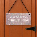 Welcome To The Summerhouse Sign Hanging Shed Plaque Garden Sign Welcome To The Summerhouse Sign Hanging Shed Plaque Garden Sign