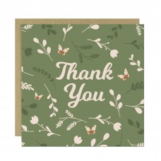 Floral Thank You Card with Envelope Appreciation Card
