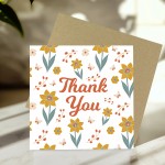 Thank You Card for Teacher Floral Thank You Greeting Card Thank You Card for Teacher Floral Thank You Greeting Card