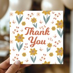 Thank You Card for Teacher Floral Thank You Greeting Card Thank You Card for Teacher Floral Thank You Greeting Card