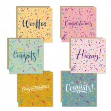Congratulations Cards Pack of 6 Congrats Encouragement Cards