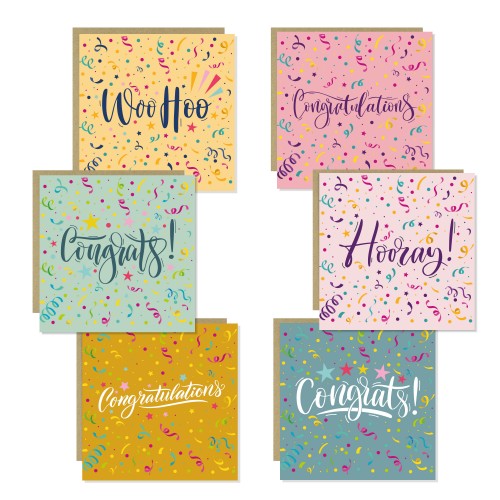 Congratulations Cards Pack of 6 Congrats Encouragement Cards Congratulations Cards Pack of 6 Congrats Encouragement Cards