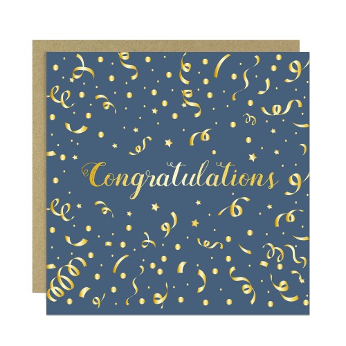 Congratulations Greetings Card, Modern Confetti Congrats Card