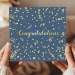 Congratulations Greetings Card, Modern Confetti Congrats Card