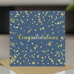 Congratulations Greetings Card, Modern Confetti Congrats Card