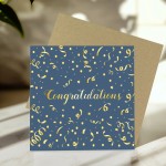 Congratulations Greetings Card, Modern Confetti Congrats Card