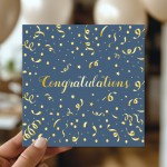 Congratulations Greetings Card, Modern Confetti Congrats Card