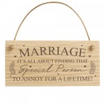 Marriage Sign Special Person Lifetime Wooden Plaque Funny Mr & M
