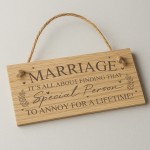 Marriage Sign Special Person Lifetime Wooden Plaque Funny Mr & M