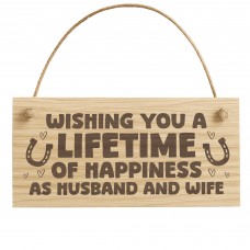 Congratulations Gift For Wedding Lifetime Of Happiness Sign
