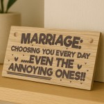 Funny Marriage Gift Engraved Wooden Plaque Mr & Mrs Wedding Gift Funny Marriage Gift Engraved Wooden Plaque Mr & Mrs Wedding Gift
