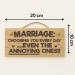 Funny Marriage Gift Engraved Wooden Plaque Mr & Mrs Wedding Gift Funny Marriage Gift Engraved Wooden Plaque Mr & Mrs Wedding Gift