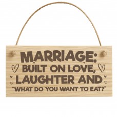 Funny Anniversary Present Engraved Wooden Plaque Mr & Mrs Gift