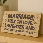 Funny Anniversary Present Engraved Wooden Plaque Mr & Mrs Gift Funny Anniversary Present Engraved Wooden Plaque Mr & Mrs Gift
