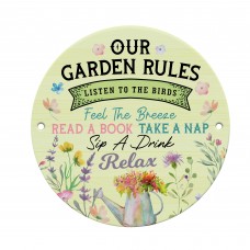 Our Garden Rules Acrylic Garden Sign Outdoor Friendship Plaque